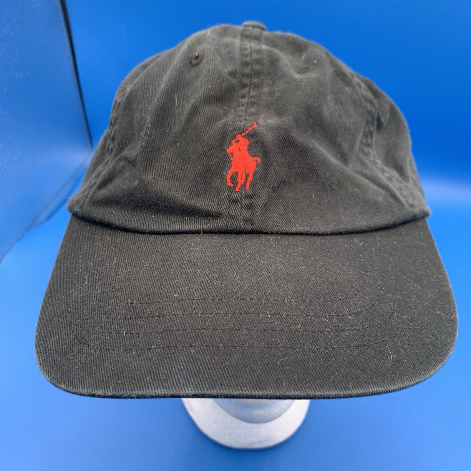 Cappello Berretto Polo Ralph Lauren StrapBack Golf Logo Rosso Pony Regolabile Adulto