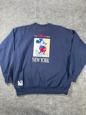 Vintage Disney Sweatshirt Blue 90s Mickey Mouse Disney Store New York Large