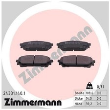 Satz Bremsbeläge Bremsklötze hinten für Subaru Impreza GD GG | 669929