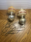 Vintage 1960s Budweiser Beer Pair Of 2 Lamp Hanging Wall Sconce Sign