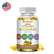 Vitamin B Complex with Biotin B1 B2 B6 B12 - 60 Capsules - Gluten Free Non-GMO