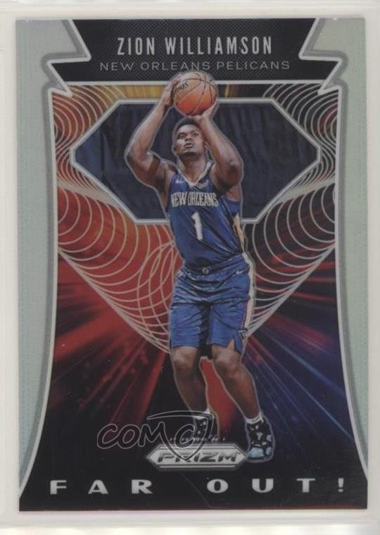 2019-20 Panini Prizm Far Out! Silver Prizm Zion Williamson #24 Rookie RC 3b3