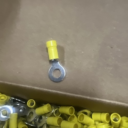 Panduit PV10-14R-D Yellow Ring Tongue Terminals 12-10AWG 1/4Stud Size 500 PCS - Picture 5 of 5