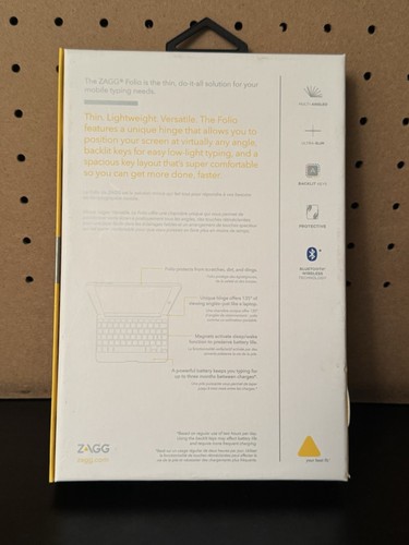 Zagg Coque Folio Charnière avec Clavier Bluetooth pour iPad Mini - Neuf/Inutilisé Blanc - Photo 2/4