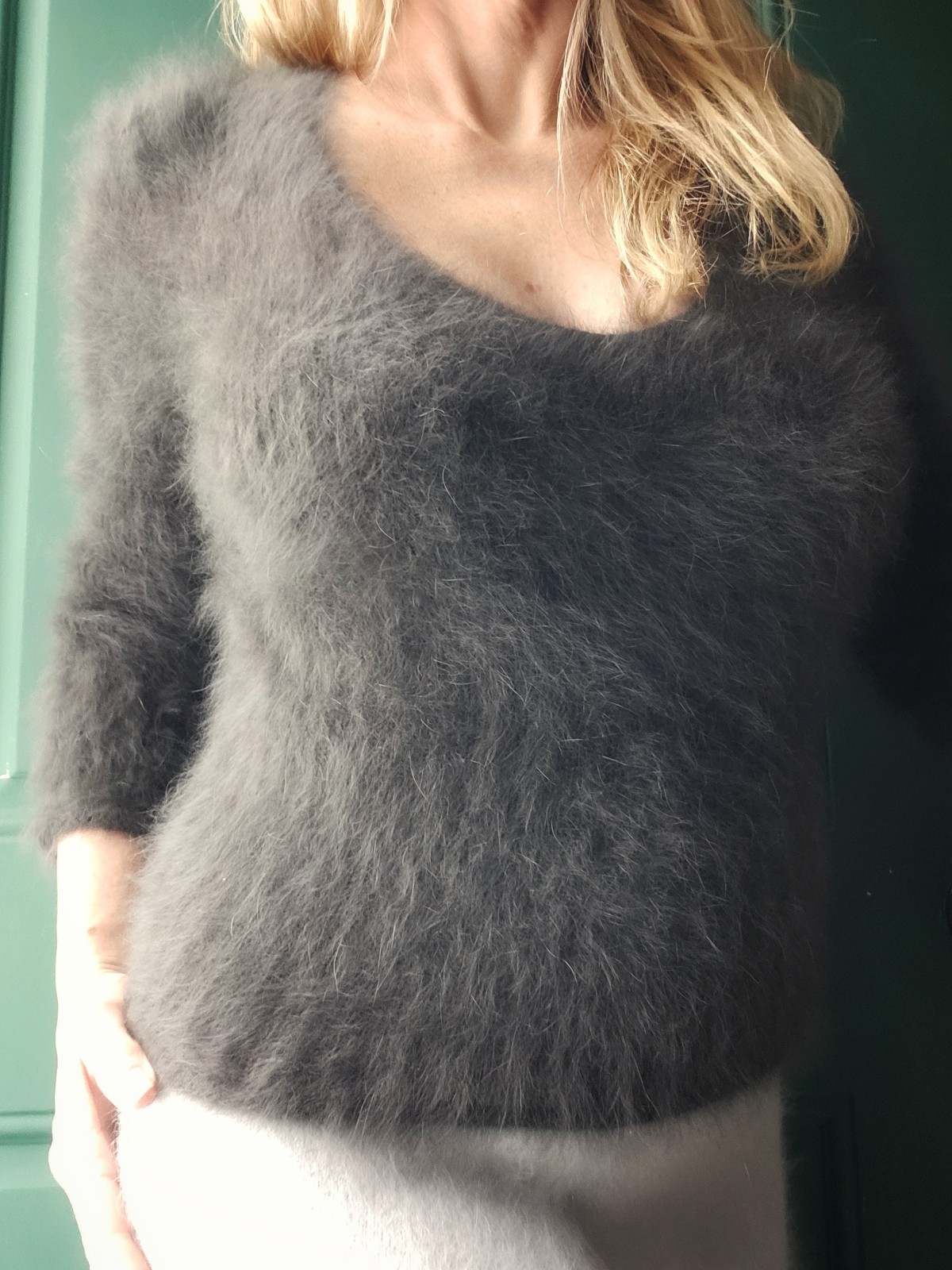 Bombshell 80% Angora Express  Fuzzy Pullover Swes… - image 8