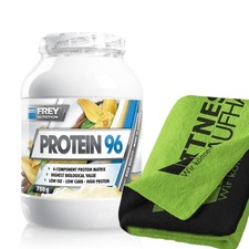 (62,53 EUR/kg) Frey Nutrition Protein 96 - 750g Eiweiss + Handtuch NEU OVP