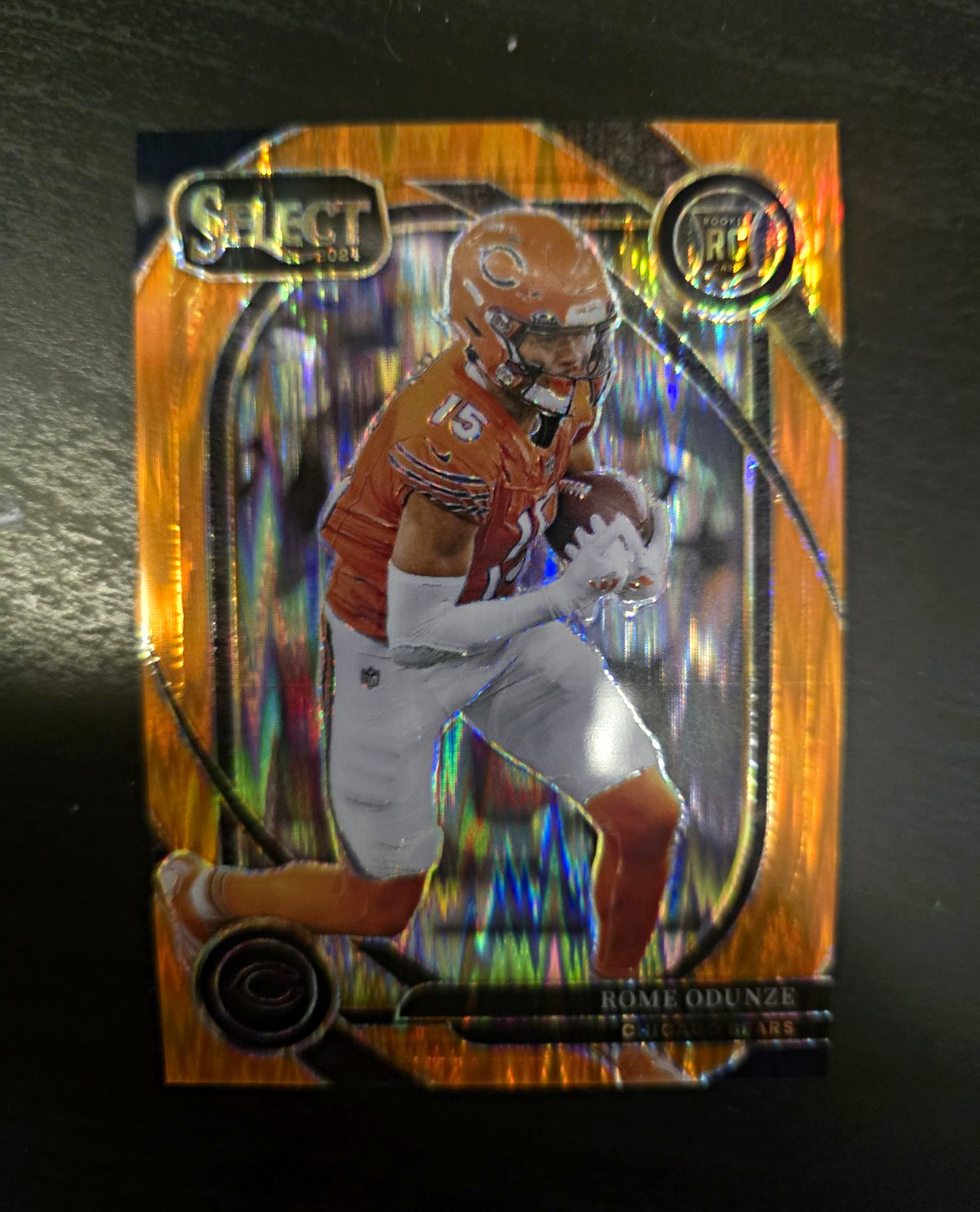 2024 Panini Select Rome Odunze RC Club Level Orange Shock Prizm #236 /399