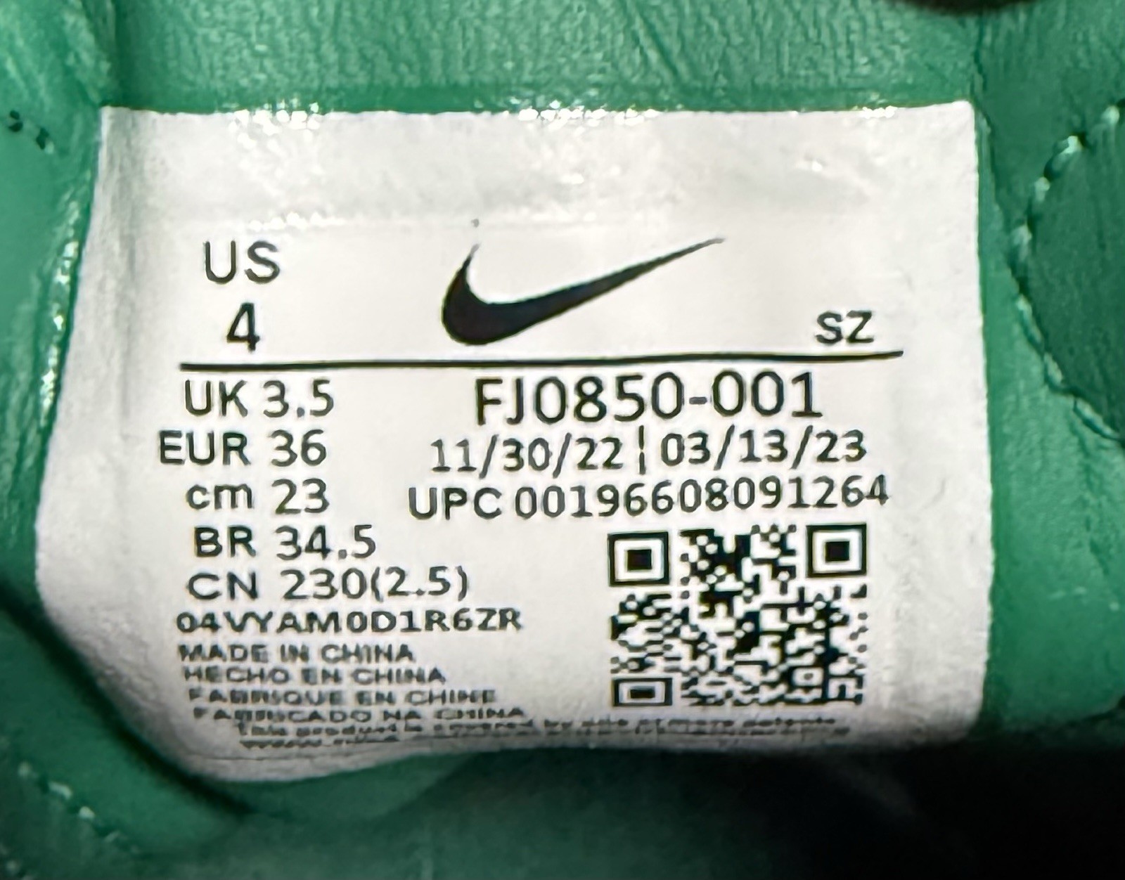 Air Jordan ADG 4 Eastside Golf 1961 Black Green FJ0850-001 Mens Size 4 Women 5.5 thumbnail 6