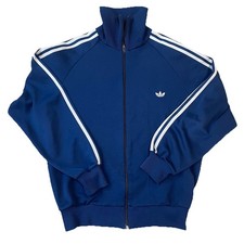 Adidas Vintage Track Jacket 80s 90s Classic Firebird Men's Size M L Blue White