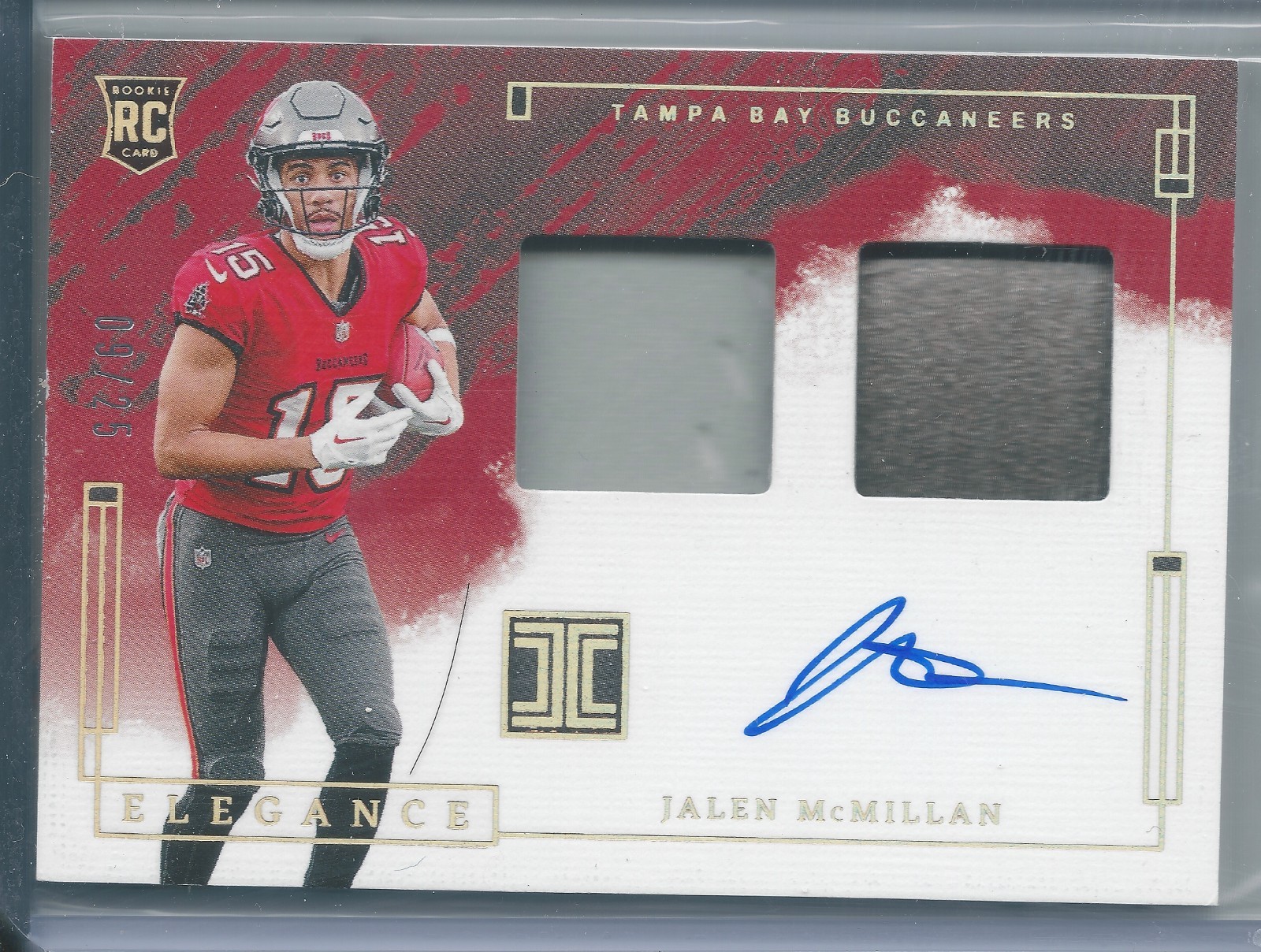 Jalen McMillan Panini Impeccable Elegance Rookie Helmet and Patch Autographs #RHPJMN Base