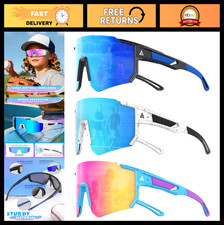 3-Pack Kids UV400 Sunglasses for Boys Girls Age 4-14, Baseball Sports Eyewea