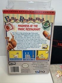Panic Restaurant Nintendo Entertainment System NES Complete CIB +Protective Case
