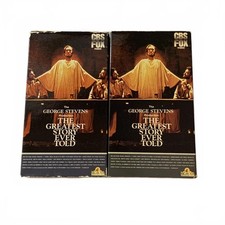 The Greatest Story Ever Told VHS 2-Tape Set Drama G CBS/FOX Video MGM/UA The Greatest Story Ever Told VHS 2-Tape Set Drama G CBS/FOX Video MGM/UA