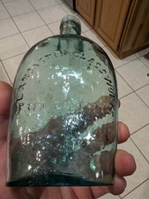 GXV-11 Lancaster Glassworks Full Pint Flask. Mint Very Rare