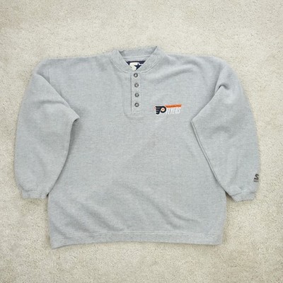 Starter Philadelphia Flyers Sweatshirt Herren Large Henley Button NHL Eishockey