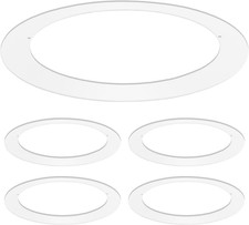 Goof Trim Rings 5/6 Inch Recessed Light Ceiling Cover White Metal 4 Pack 8 Inch