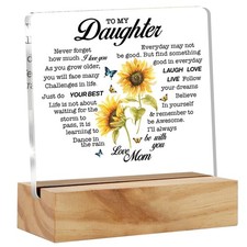 Daughter Gift Daughter Gifts From Mom, Daughter I Love You Desk Decor Floral ...