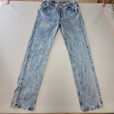 Vintage 1989 Levis 501 Blue Acid Wash Jeans Made USA Men 33x36 Distressed