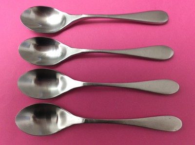 4 Knork ORIGINAL MATTE Stainless Place / Oval Soup Spoons (China)