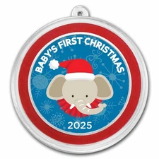 2025 1 oz Silver Colorized Round - Baby's First Christmas