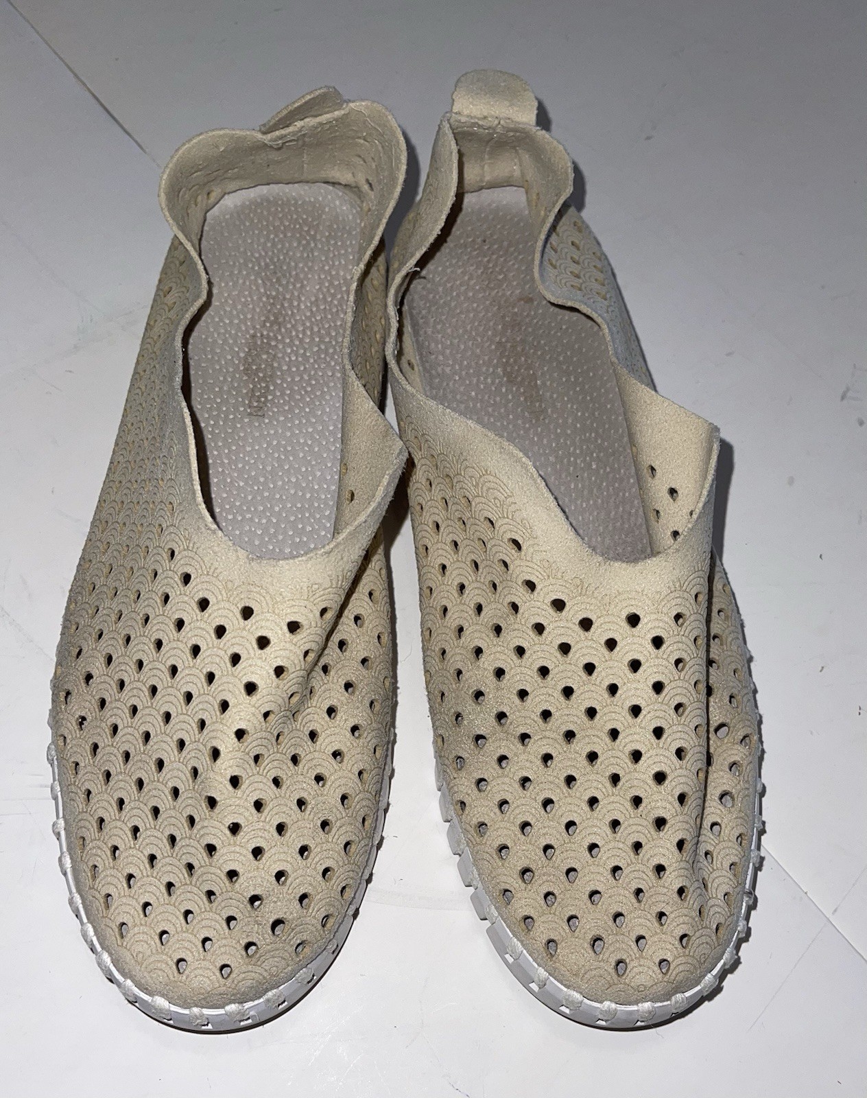 SAOLA Scarpa Ilse Jacobson flats beige 39 US 8 5 9 suola in gomma traforata plateau