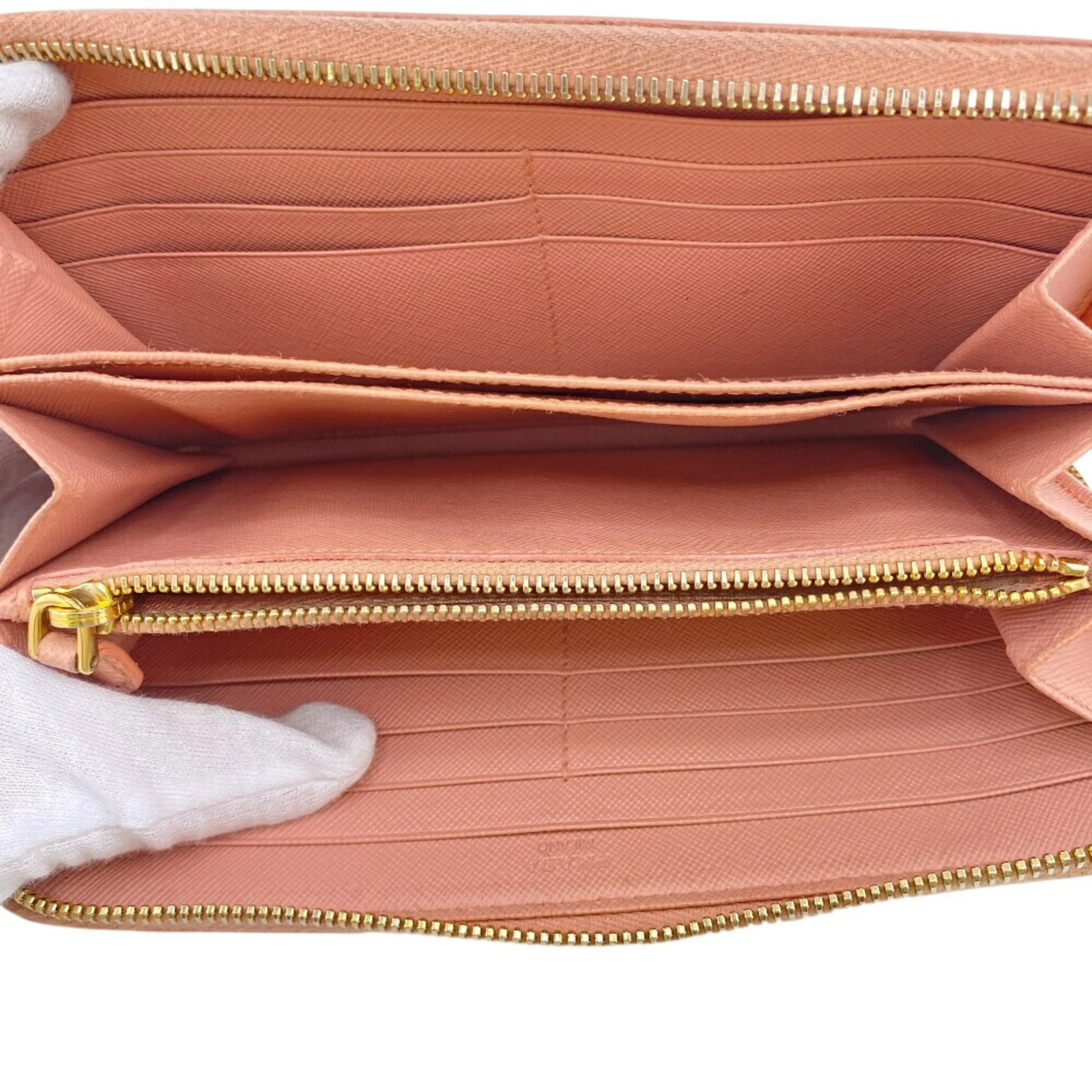 PRADA 1ML506 Saffiano Long Wallet, Pink, Women's GZl1f7vy thumbnail 7