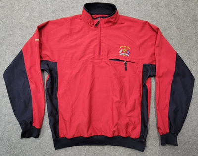 Cutter & Buck Mens Red Activewear Jacket Size XL 1/4 Zip Ryder Cup Amstel Light