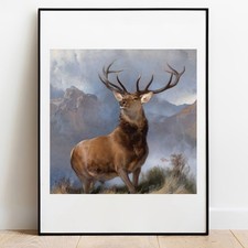 Landseer Monarch of the Glen stag fine art print poster famous art wall art