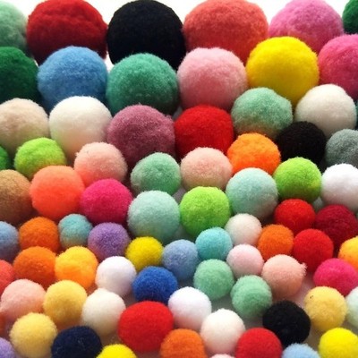10mm-30mm Pompons Pompom zum Basteln Bunte Filzkugeln Packung mit 480 Stück