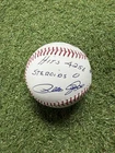 Pete Rose Signed Baseball, Hits 4256, Steroids 0