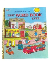 Richard Scarry's Best Word Book Ever by Richard Scarry 1991 HC Golden Books 12”