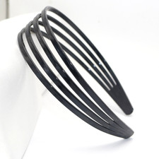 4 Black Plastic 4 Row Wide Alice Hair Band Headband 30mm Hair Accessories