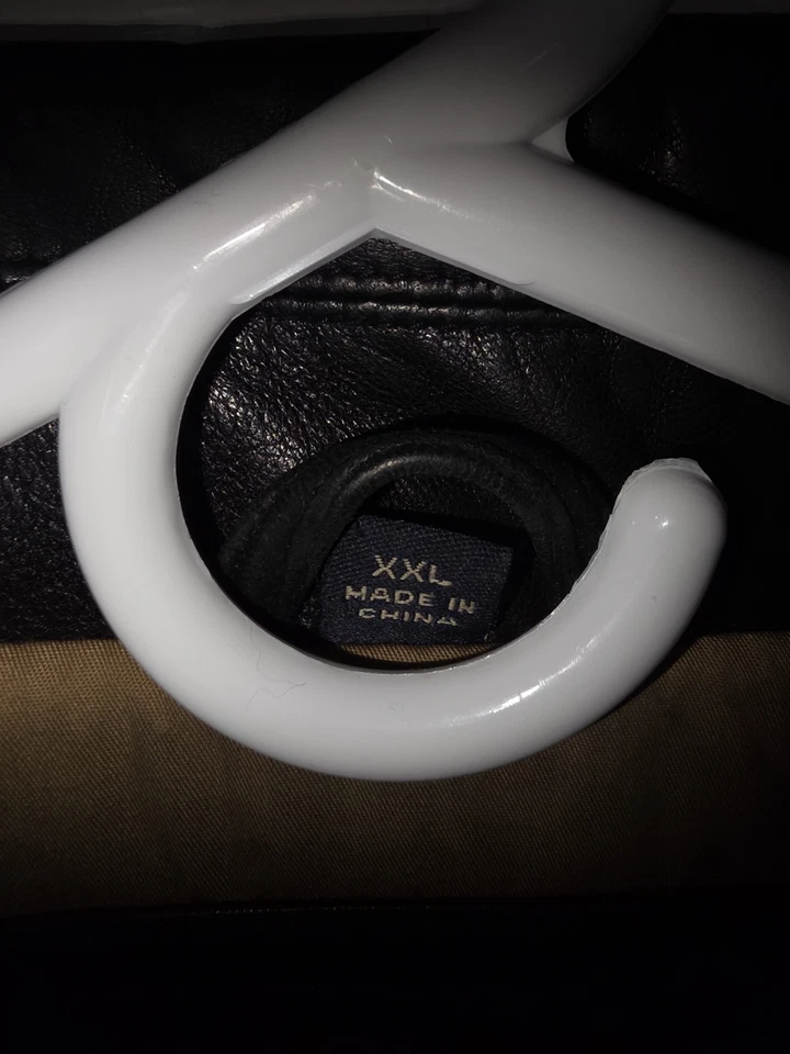 DOCKERS Men's Genuine Leather Jacket Black Size XXL Zipper Butter Soft 🔥 - Image 3 of 4