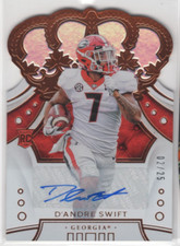 2020 Crown Royale Draft Picks Signatures Holo #29 D'Andre Swift Auto /25 Rc