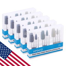 Dental Diamond Burs HP 0412 Low Speed Resin Base Hidden Denture Polishing Kit