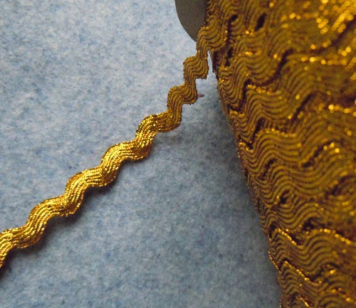 3 Yards 3/8" - 1/2" breit Metallic Ric Rac Zackenlitze Borte Spitze Gold, Silber - Bild 3 von 3