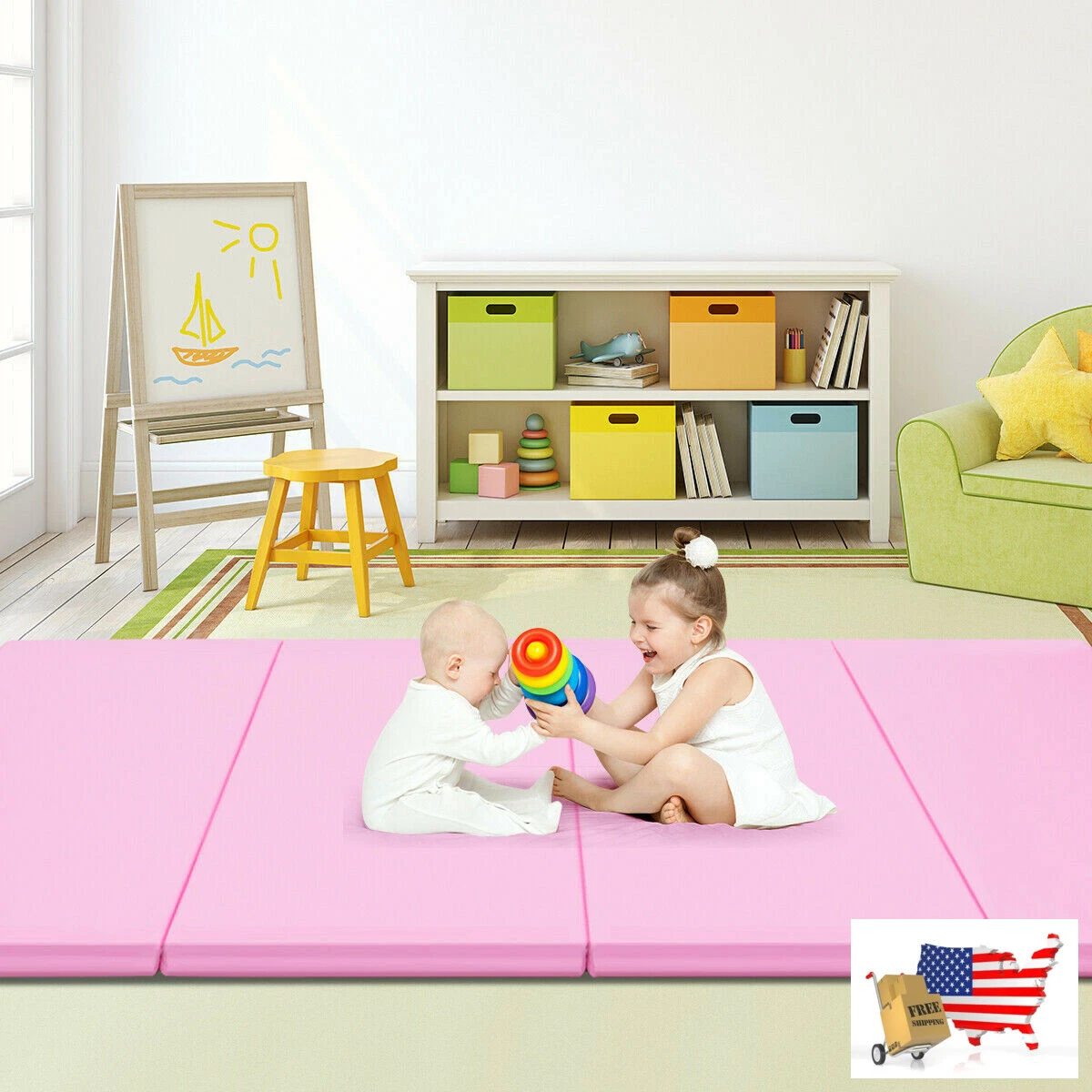 4' X 8' Gymnastics Tumbling Mat - 9 Color Options