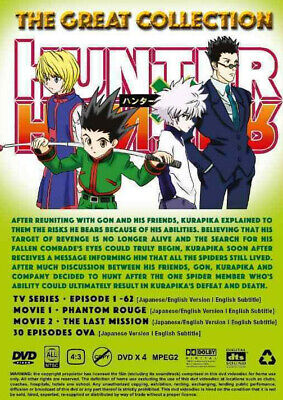 1999 Hunter X Hunter (Season 1: VOL.1 - 62 End) ~All Region ~ English  Version, hunter x hunter 1999 temporadas 