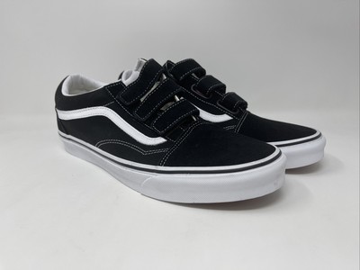 vans velcro black and white
