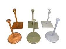 MILITARY HELMET STANDS - M1, GERMAN, JAPANESE, HATS OF ALL TYPES.