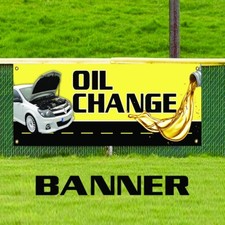 Oil Change Business Advertising Vinyl Banner Sign Car Shop Auto Mechanic Repairs