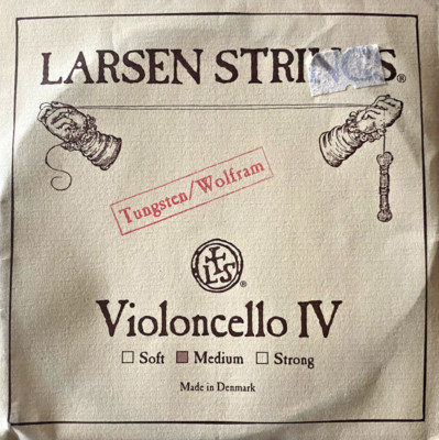 Larsen Violoncello Saite C IV Tungsten/Wolfram Medium 4/4 Größe handmade Dänema