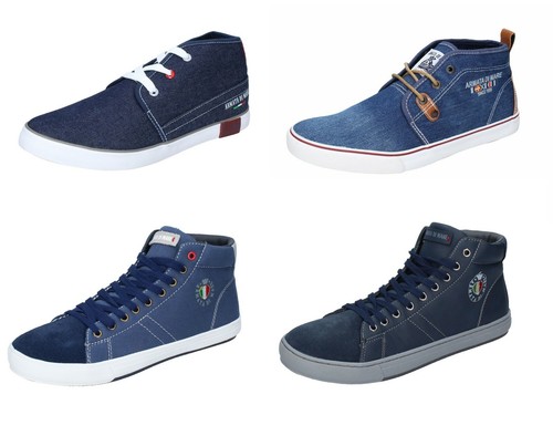 scarpe uomo ARMATA DI MARE sneakers blu pelle sintetica BP140 - ZOOODE.COM