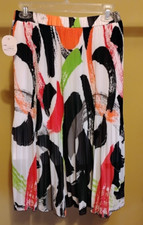 NWT Women's Multi-Color A-Line Midi Lined Pull On Skirt Sz: S