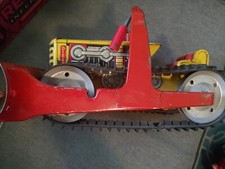 Vtg Tin Litho Toy Marx Heavy Duty Caterpillar Does Not Wind 11"