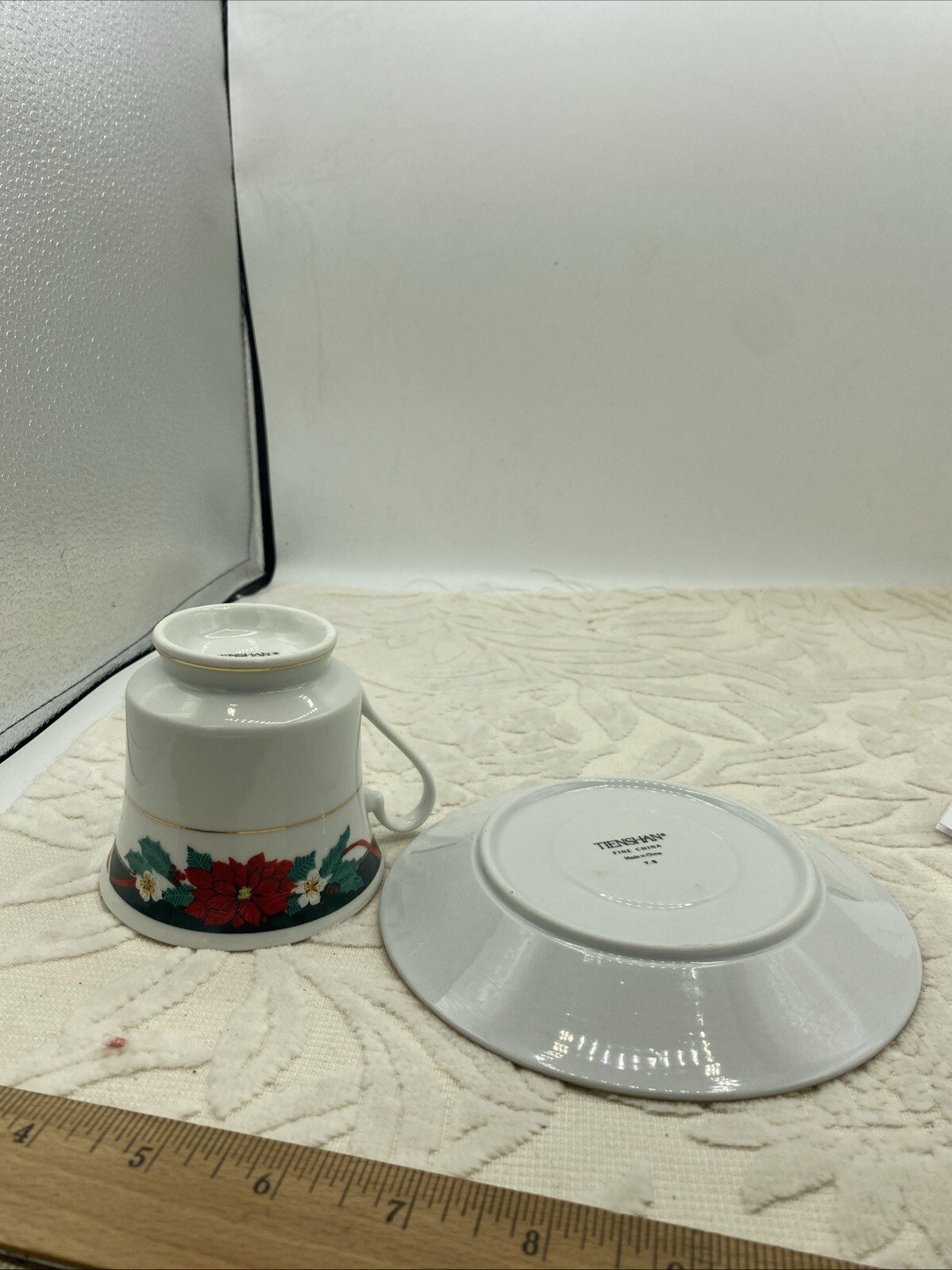 Tienshan Deck The Halls Cup and Saucer