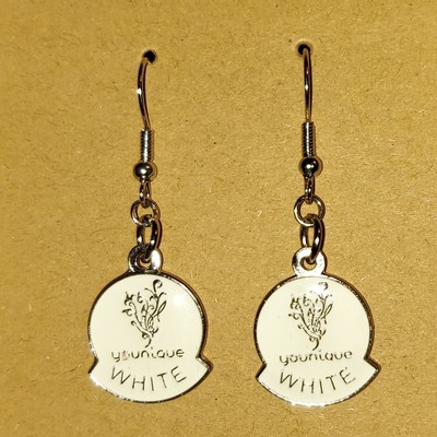 Younique White Status Presenter Handmade Dangle Earrings