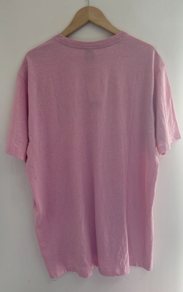 U.S. Polo Assn Womens Solid Pink Soft Lightweight Cotton Blend V-Neck T-Shirt XL - Image 3 of 3