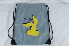 Nestle Nesquik Drawstring Bag With The Quicky Bunny Mascot On Bag Promo Stickers