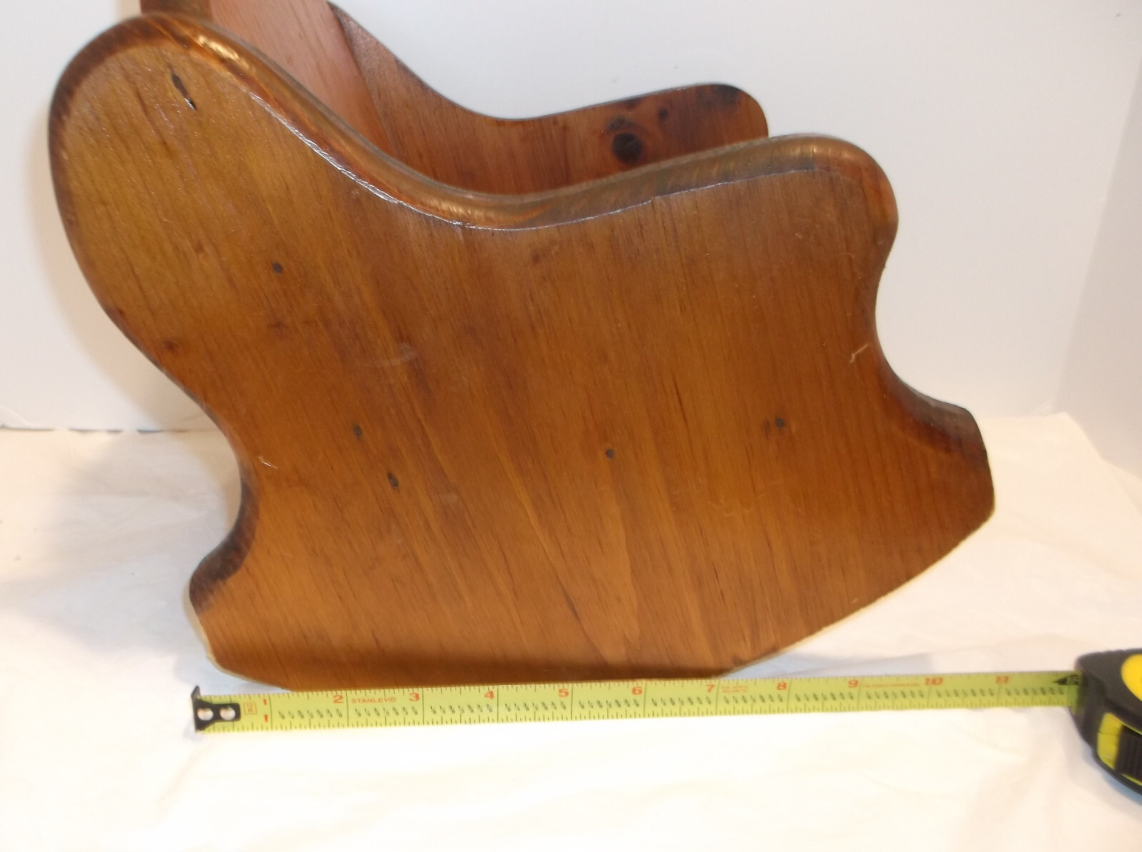 VINTAGE PINE WOOD DOLL ROCKER Handmade   Seat  5 1/4" x  7 1/4"  - 11 1/2" High